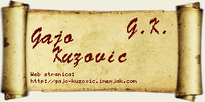 Gajo Kuzović vizit kartica